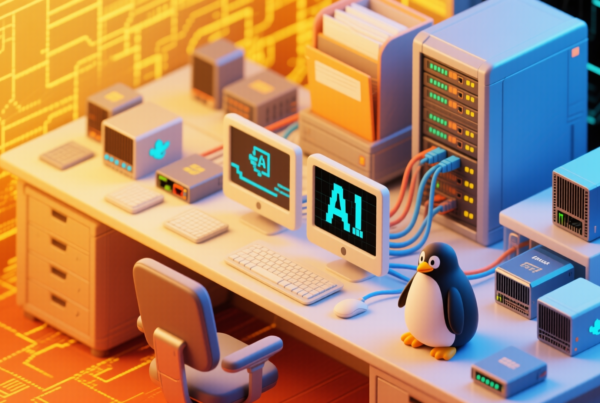 Many AI PCs connected to central server