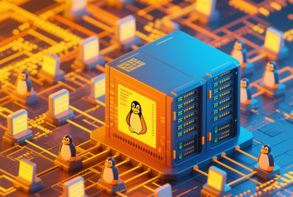 Bild von linux server with many clients